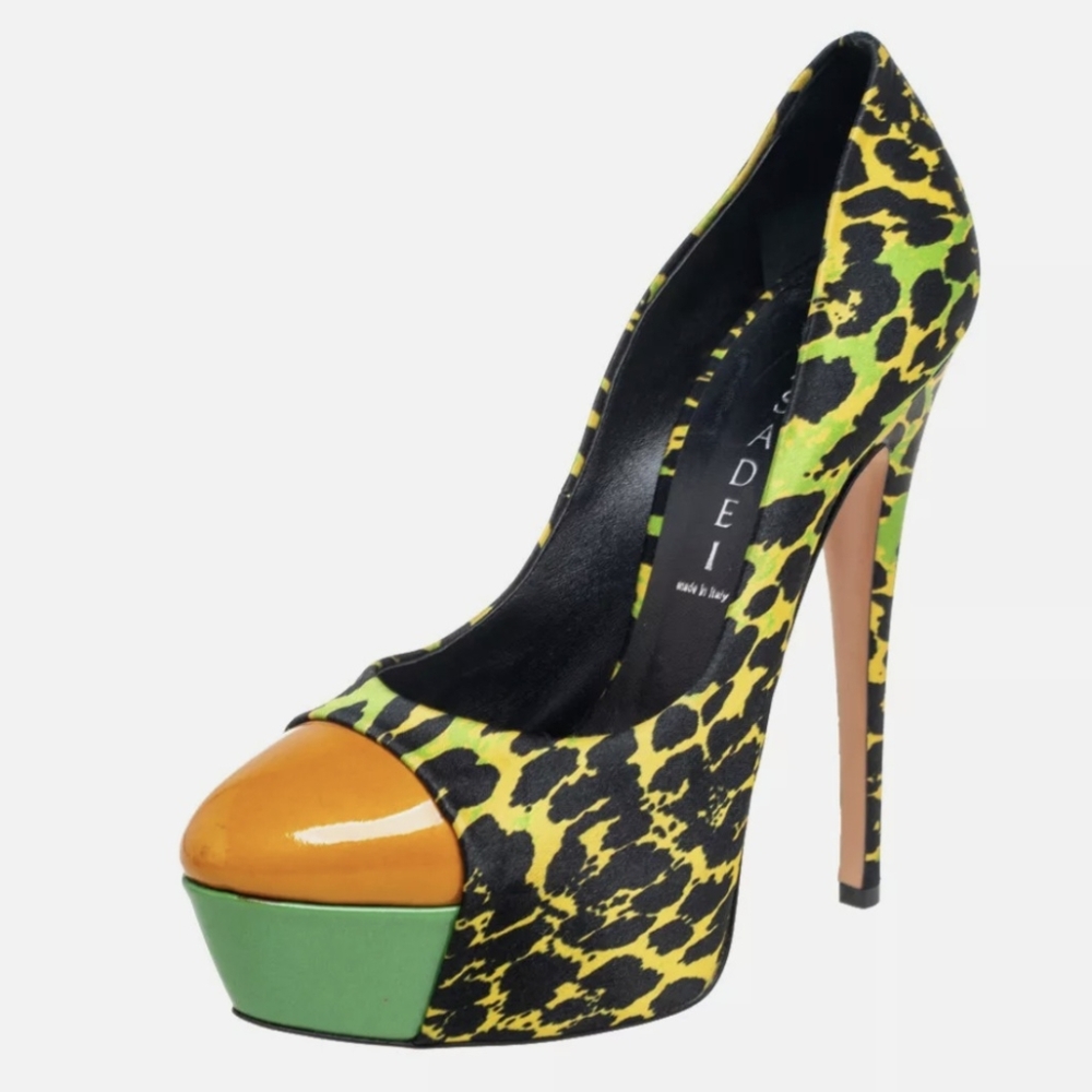 Casadei Leopard Print Platform Heels – Size 7